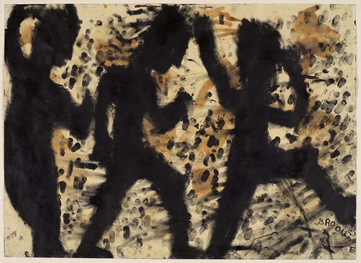 Brousse og Frapper, recto, ca. 1937-1942 (olje gouache og blekk på papir) av Louis Soutter