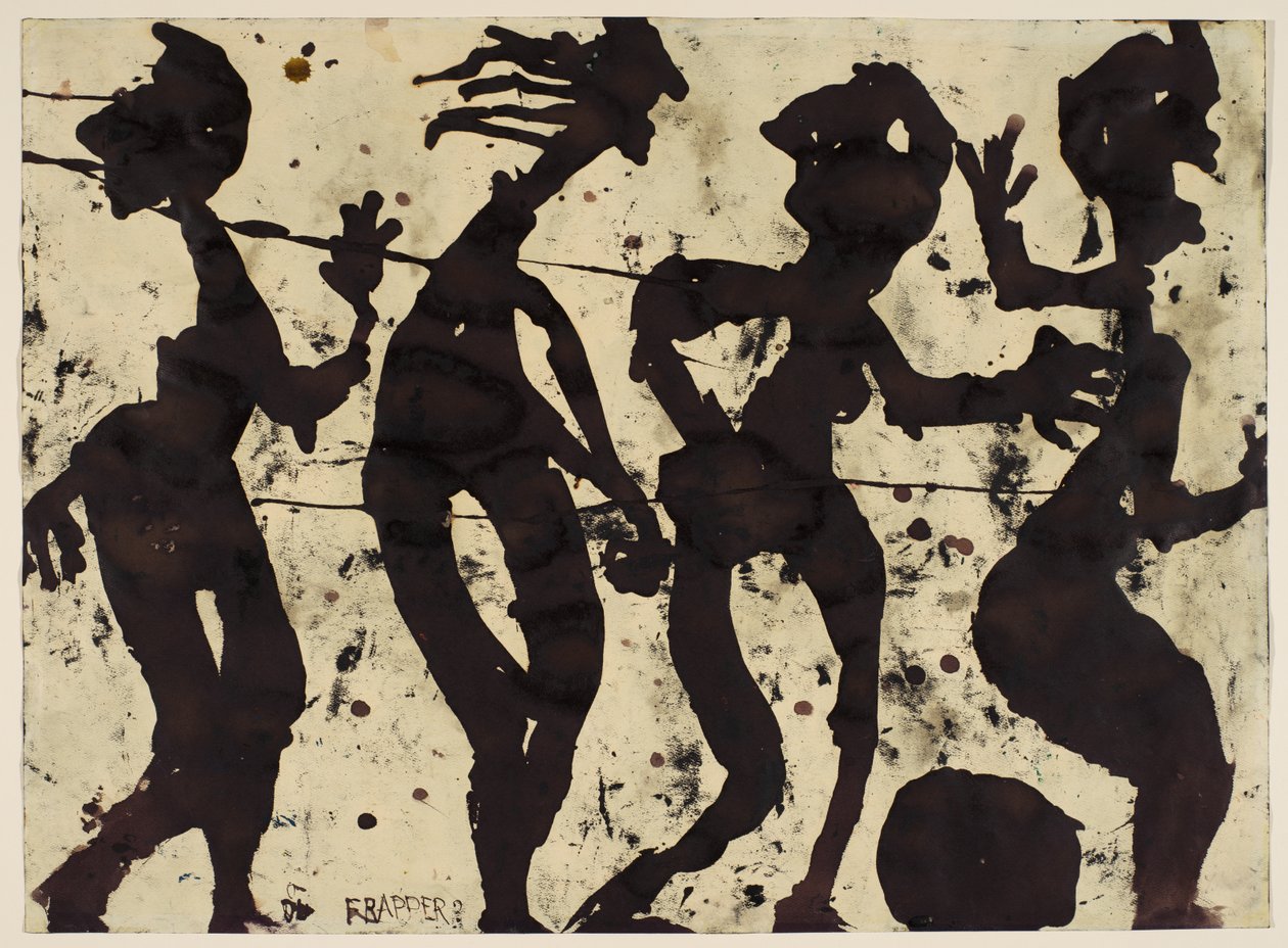 Brousse og Frapper, verso, ca. 1937-1942 (olje gouache og blekk på papir) av Louis Soutter