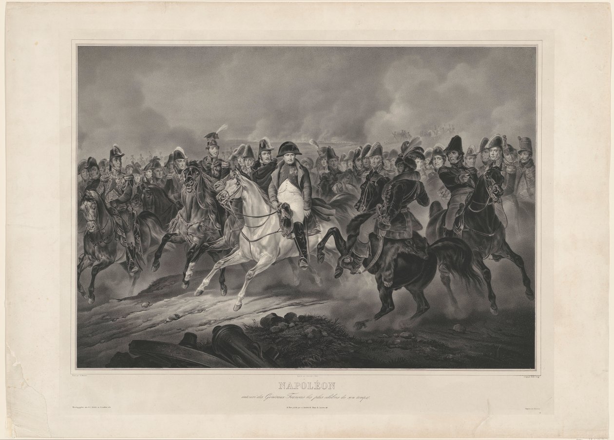 Napoleon og generaler. D. Montein s. av Louis Stanislas Marin Lavigne