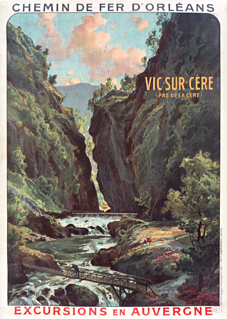 Orleans jernbane. Vic-sur-Cere, ca. 1900-1910. av Louis Tauzin