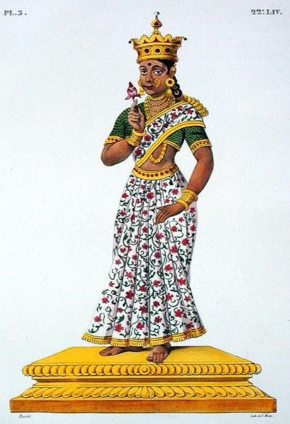 Swaha kone til Agni, gravert av C. de Motte (1785-1836) (farge litho) av Louis Thomas (after) Bardel