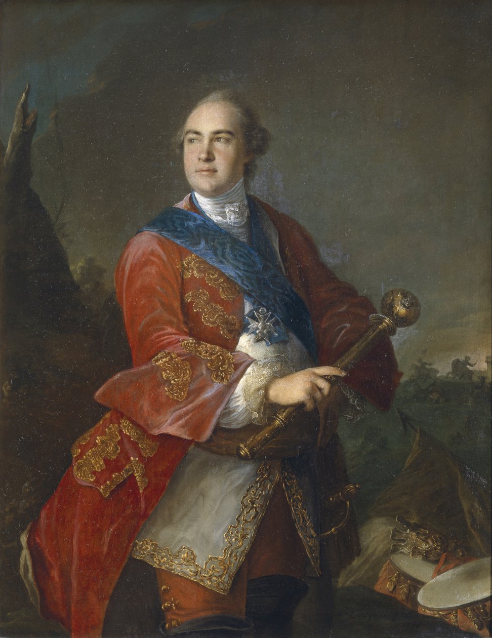 Portrett av grev Kirill Razumovsky 1728-1803, den siste Hetman av Ukraina, 1758 av Louis Tocqué