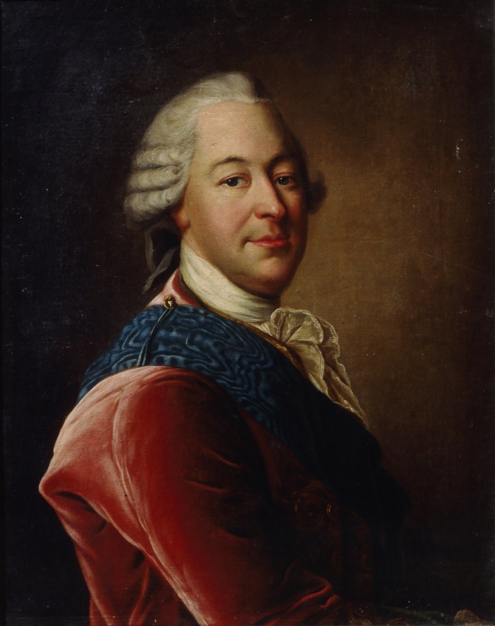 Portrett av grev Mikhail Illarionovich Vorontsov 1714-1767, midten av det 18. århundre. av Louis Tocqué