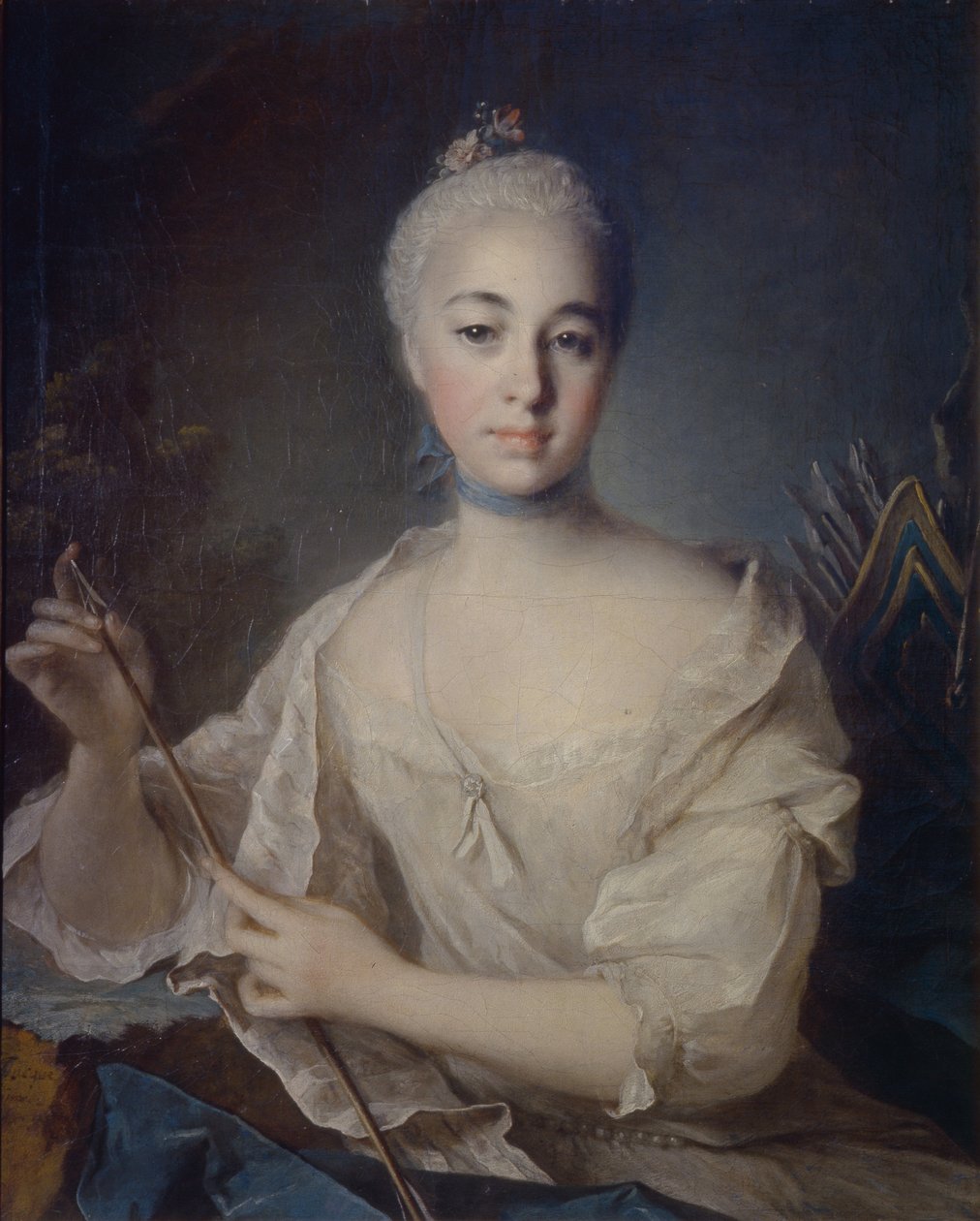 Portrett av grevinne Anna Vorontsova 1743-1769, ca 1758 av Louis Tocqué