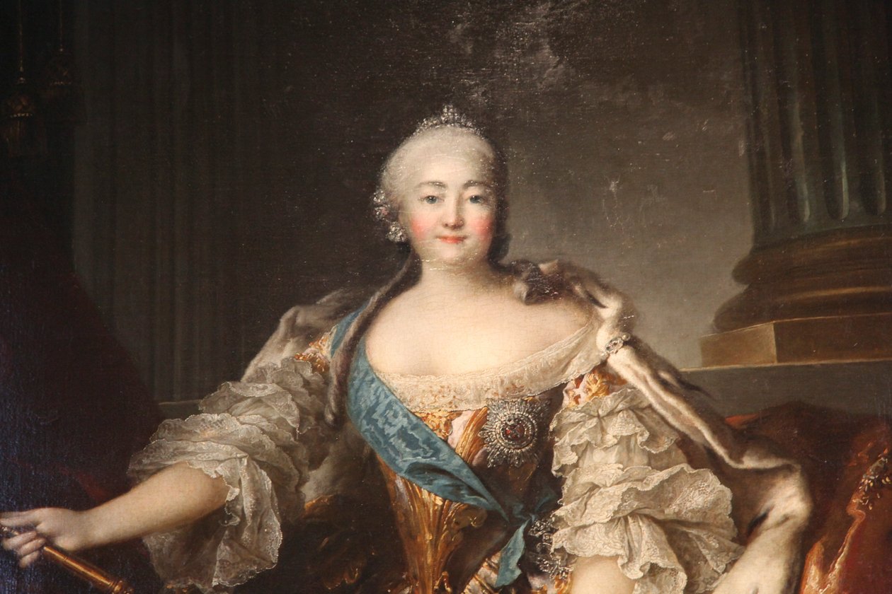 'Portrett av keiserinne Elizabeth Petrovna', 1758 av Louis Tocqué