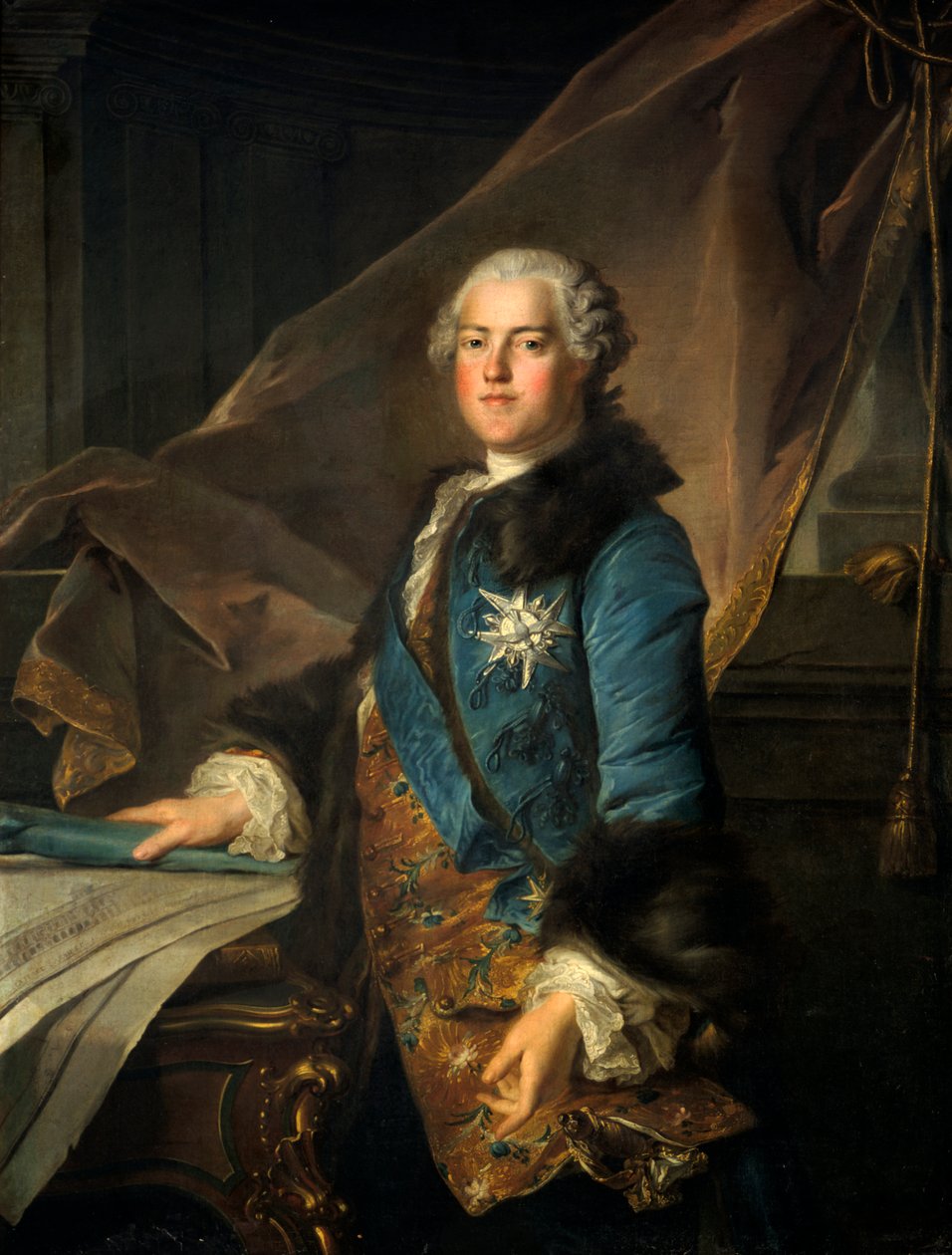 Portrett av markisen av Marigny, 1755 av Louis Tocqué