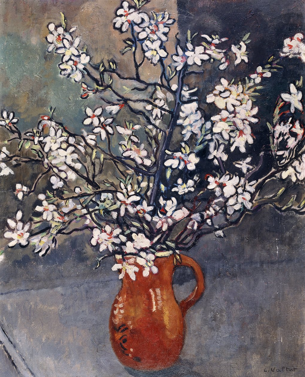 Almond Blossom, ca. 1925 (olje på lerret) av Louis Valtat