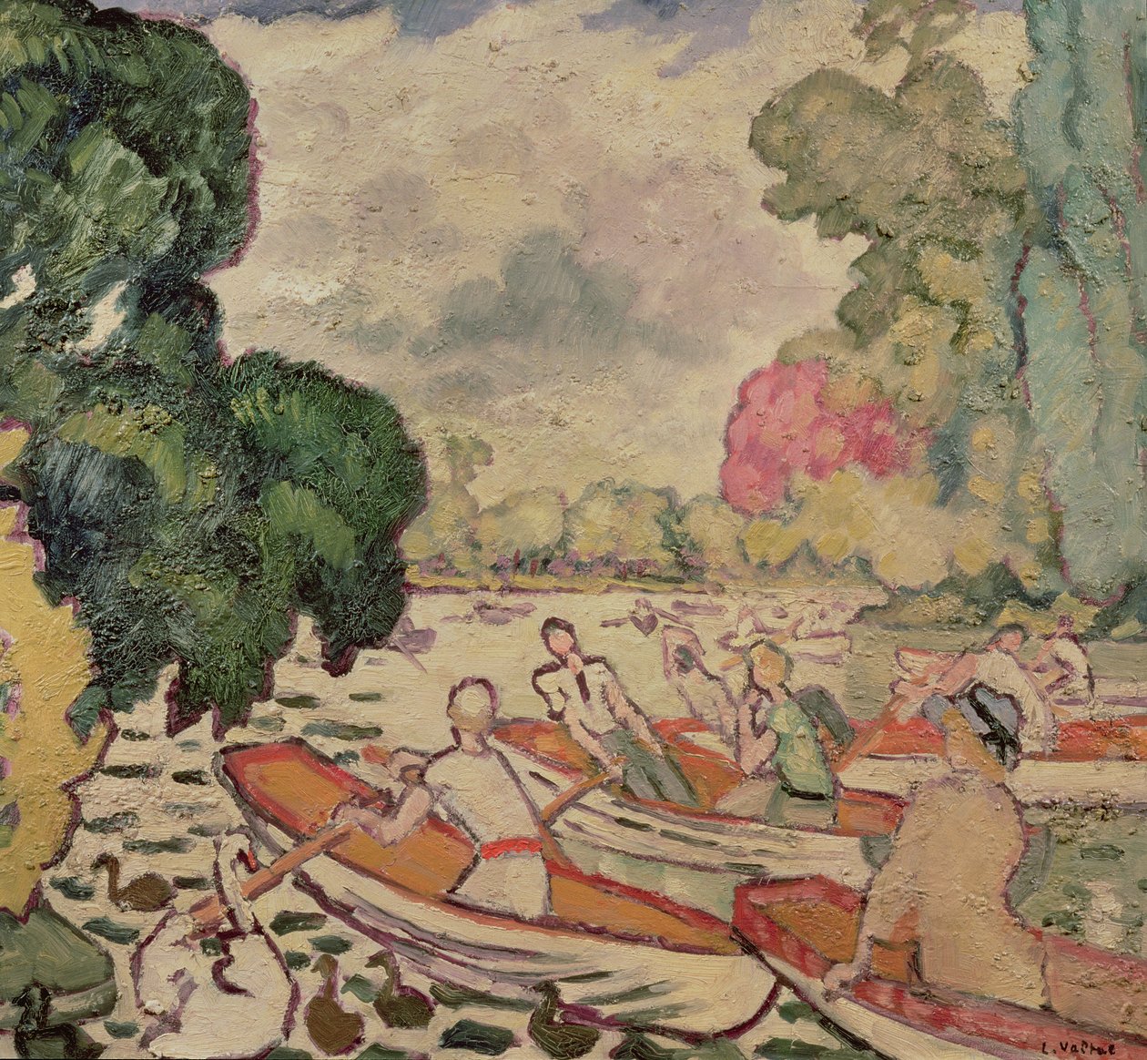 Båter i Bois de Boulogne av Louis Valtat