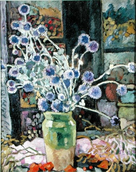Bukett med blomster ved vinduet av Louis Valtat