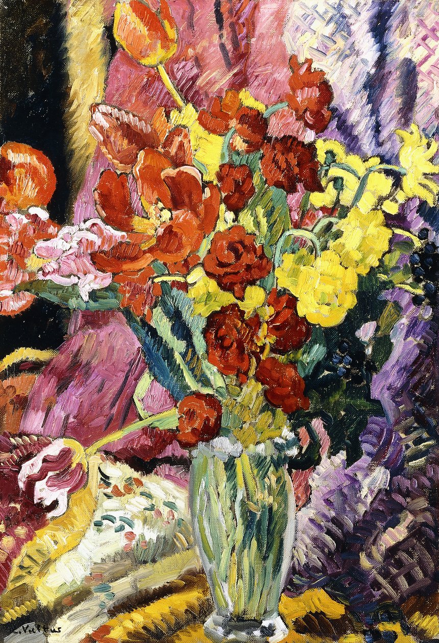 Bukett of Flowers, ca. 1930 (olje på lerret) av Louis Valtat