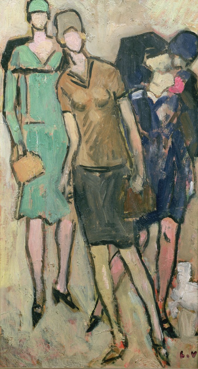 Figur og ung jente i genser av Louis Valtat