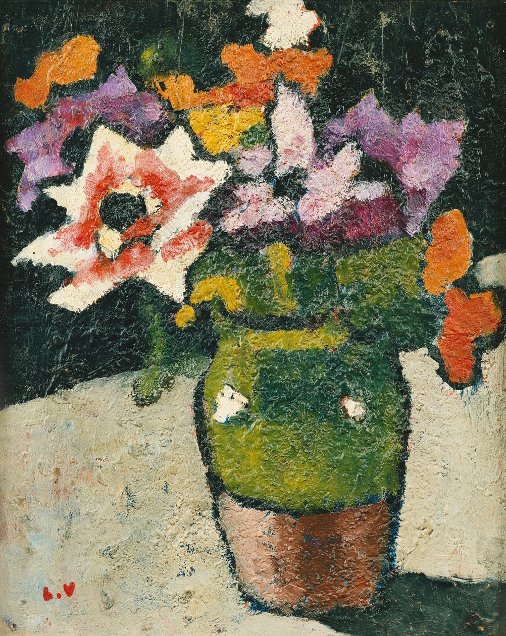Blomster i en vase; Bukett blomster i en vase av Louis Valtat