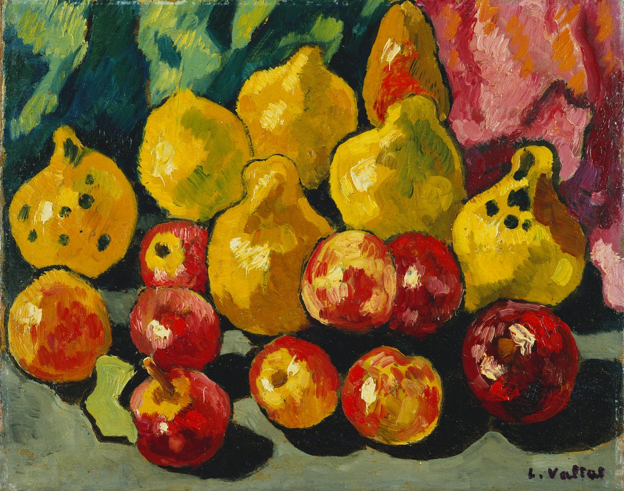 Stilleben med frukt; Nature Morte aux Fruits av Louis Valtat