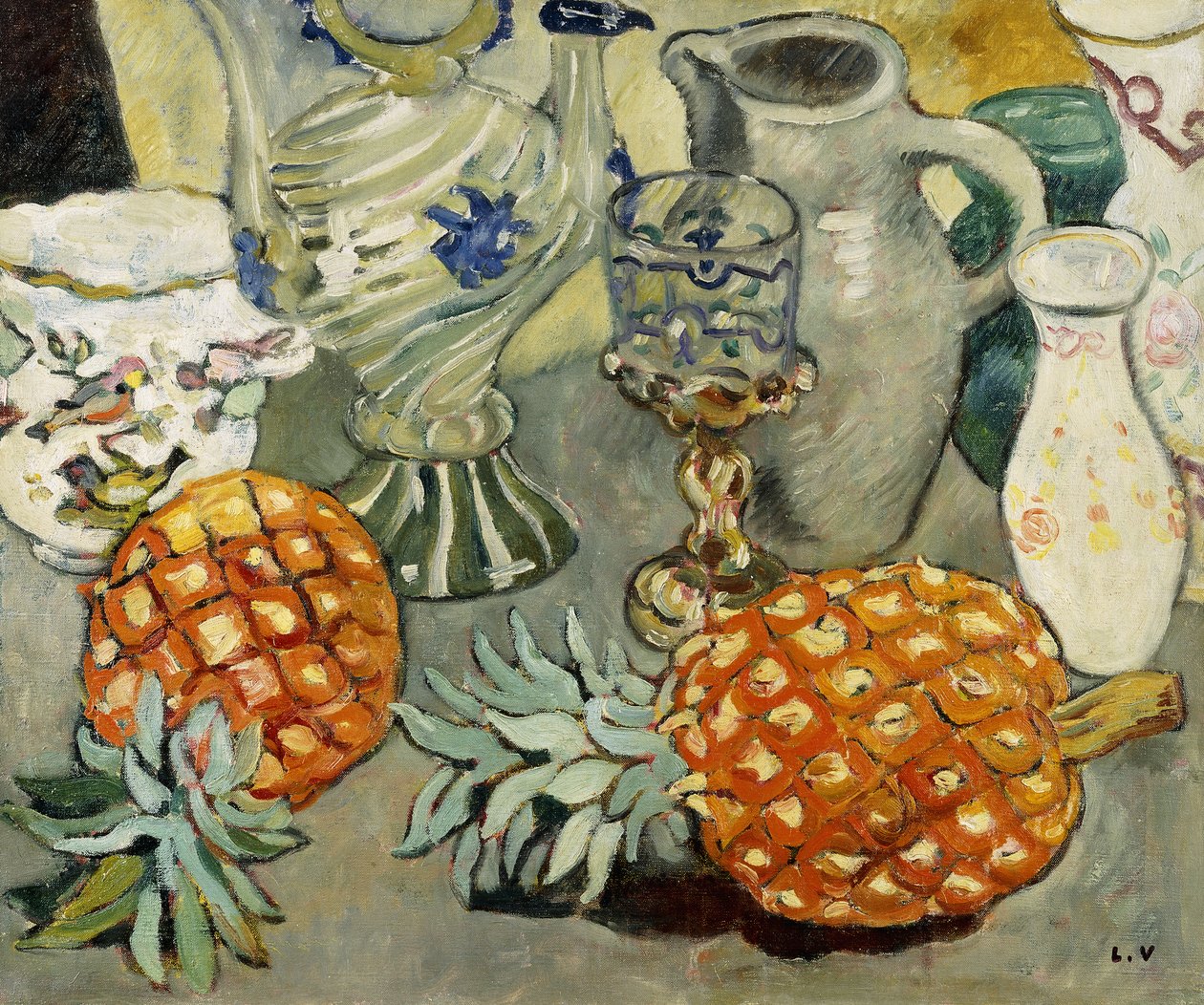 Stilleben med ananas; Natur Morte a l