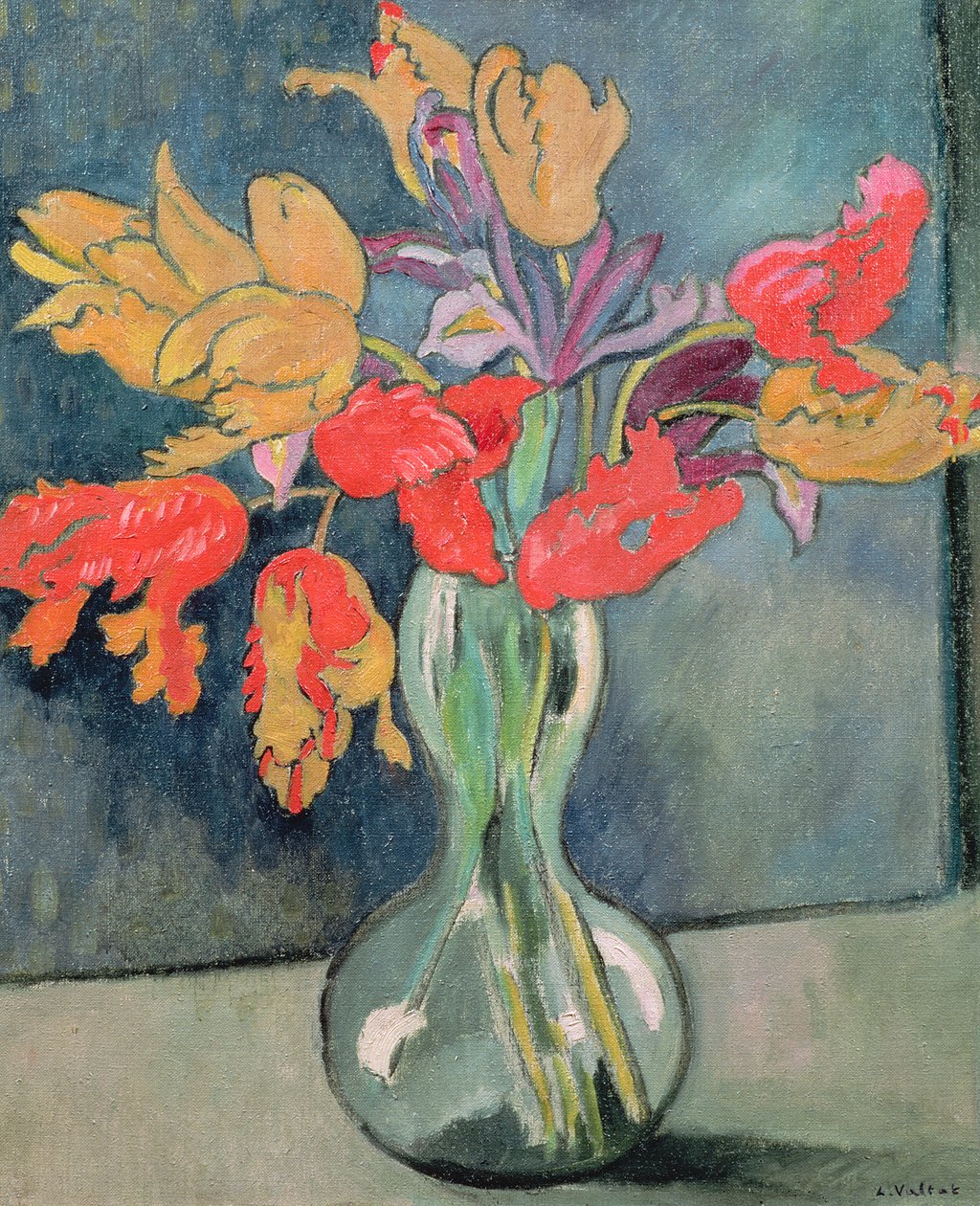 Bukett med tulipaner av Louis Valtat