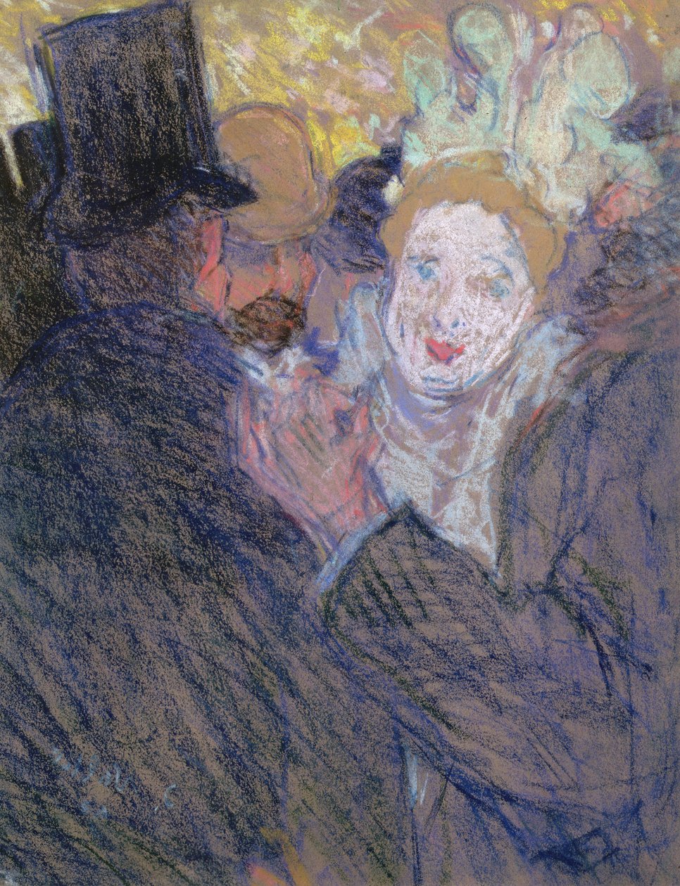 Samtalen (pastell på papir) av Louis Valtat
