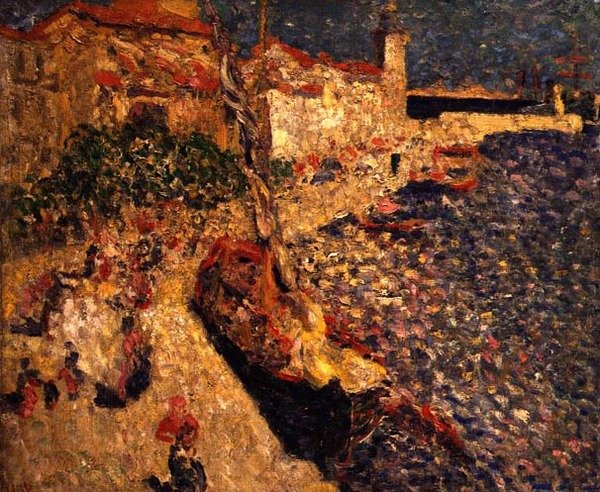 The Port, ca. 1915 (olje på lerret) av Louis Valtat
