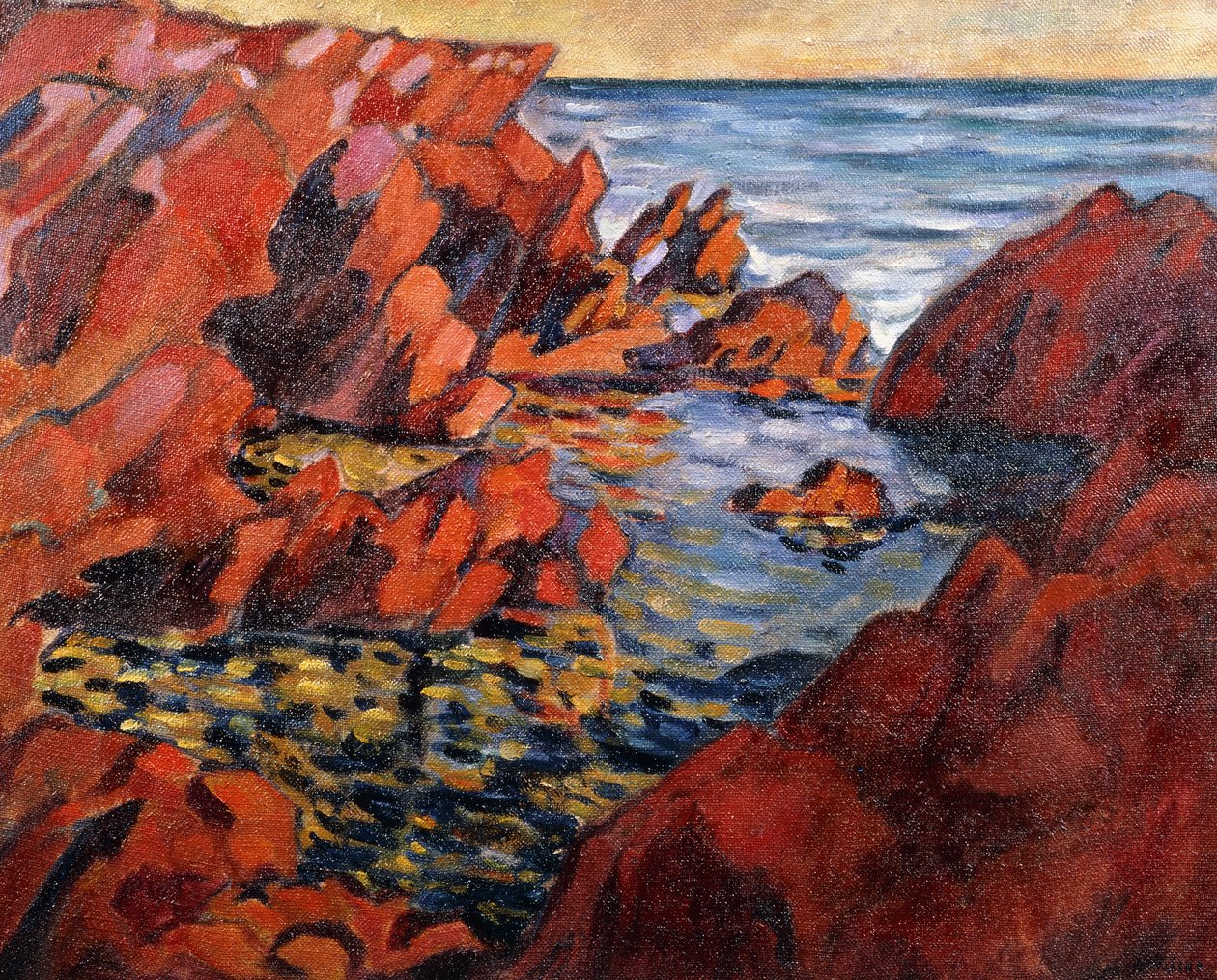 Havet borte; Rødehavet, ca. 1917/1918 (olje på lerret) av Louis Valtat