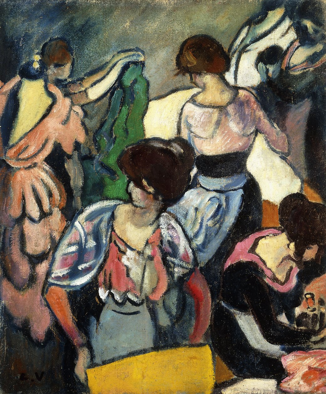 Syrommet; Le Salon de Couture, ca. 1920 (olje på lerret) av Louis Valtat