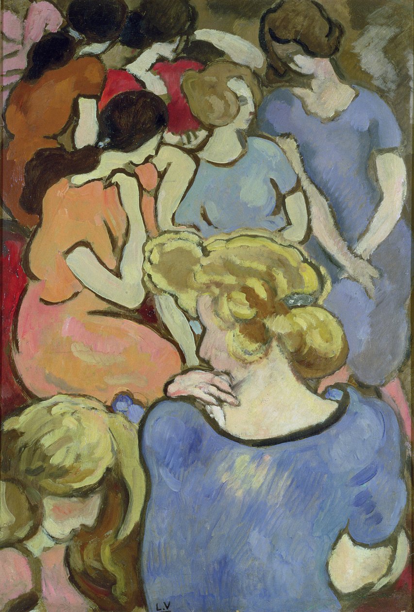 Kvinnene (olje på papir lagt ned på panel) av Louis Valtat