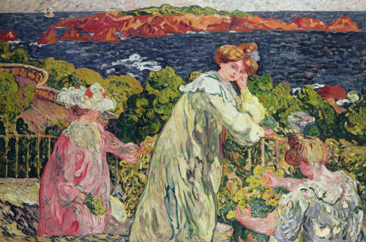 Tre kvinner på balkongen av Louis Valtat