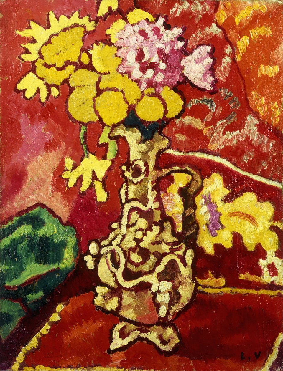 Vase med blomster av Louis Valtat