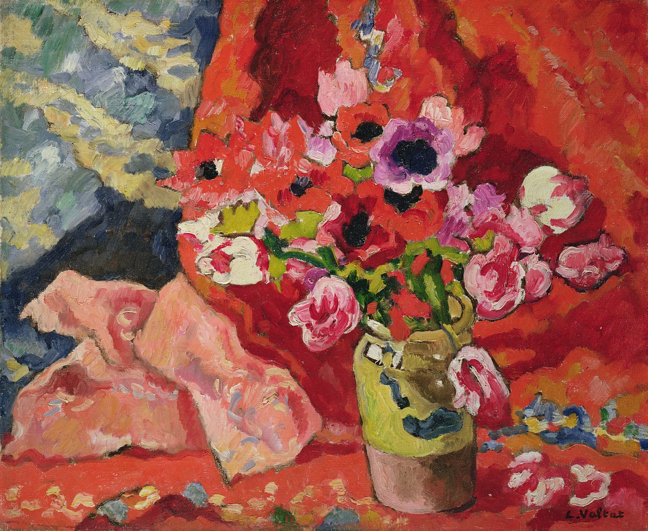 Vase med blomster av Louis Valtat
