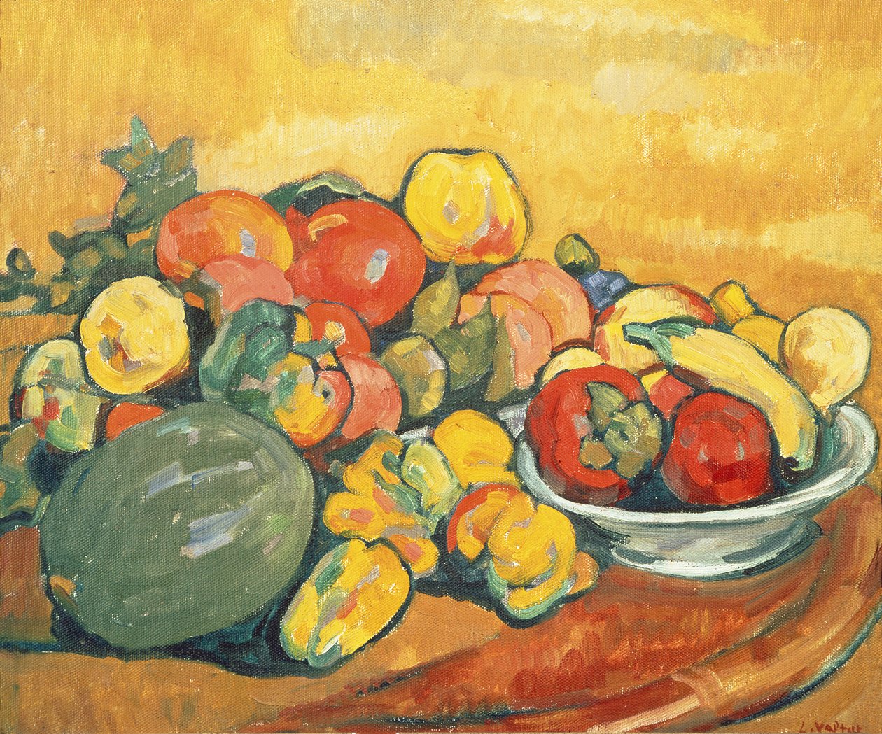 Grønnsaker og frukt (olje på lerret) av Louis Valtat
