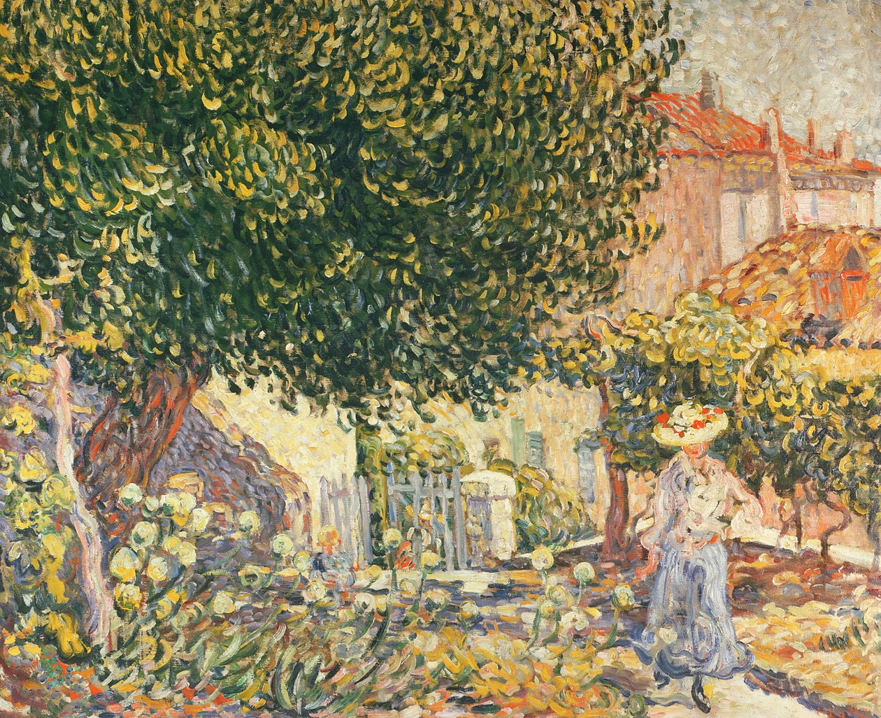 Kvinne i hagen av Louis Valtat
