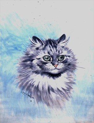 Et ettertenksomt blikk av Louis Wain