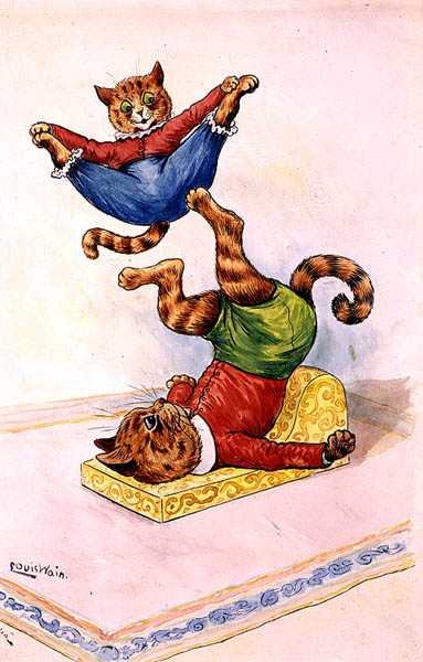 The Acrobats, ca. 1905 av Louis Wain
