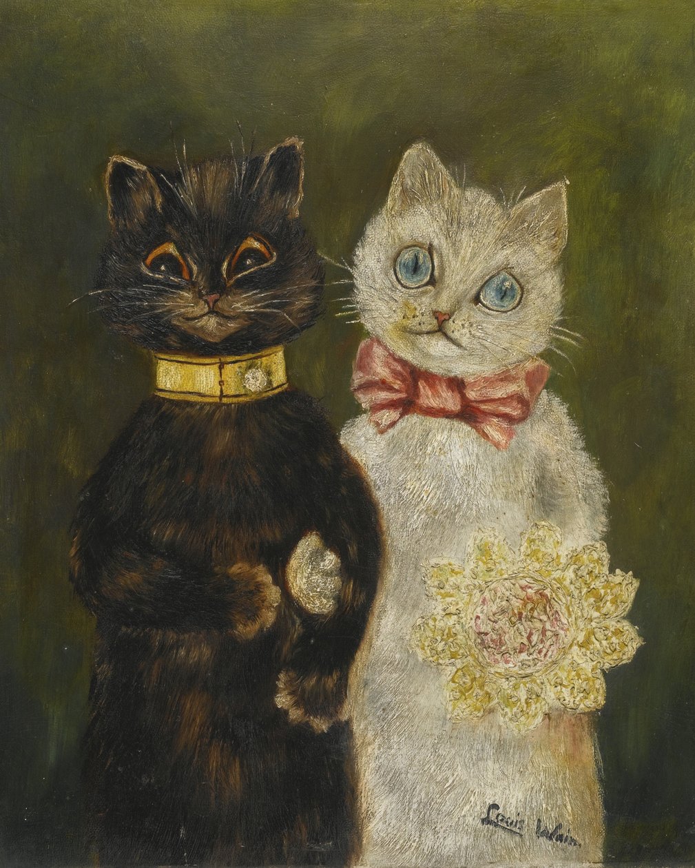 Bruden og brudgommen av Louis Wain