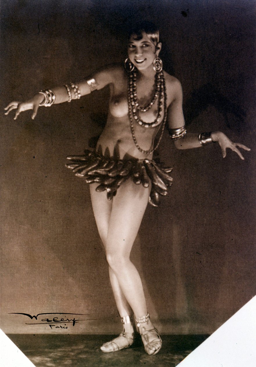 Josephine Baker og bananer. 1920-tallet. Fotografi av Lucien Walery (1863-1935). av Louis Walery