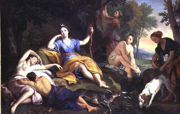 Diana hviler av Louis de (1654 1733) Boullongne