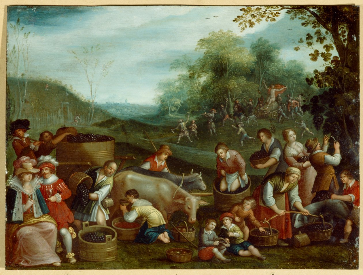 Høst (olje på lerret) av Louis de (circle of) Caullery