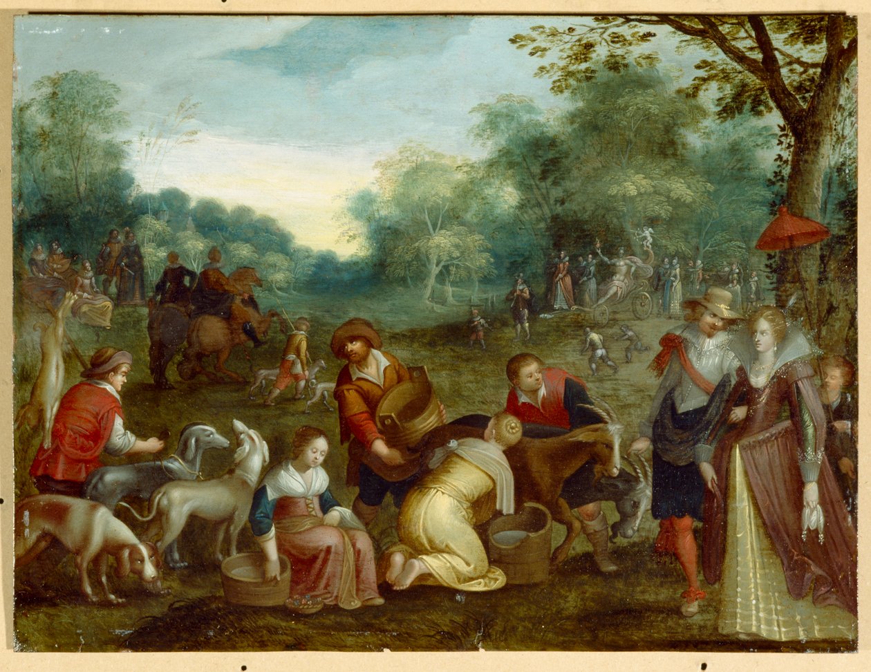 Fjær (olje på lerret) av Louis de (circle of) Caullery