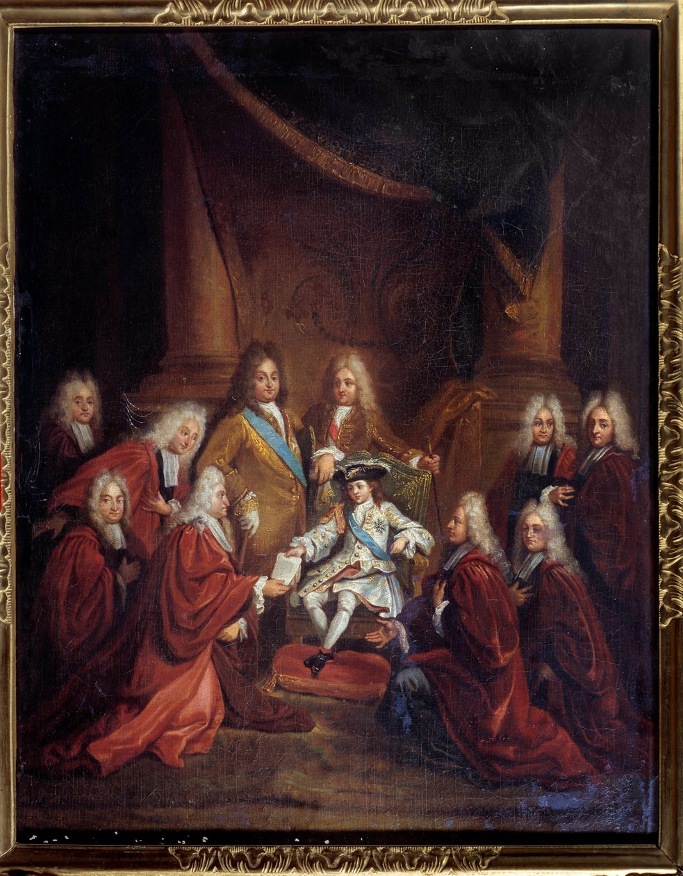Kong Louis XV (1710-1774) barn som ga adelsbrev til byorganet i 1716 Maleri av Louis Boullogne the Jeune (1654-1733) 1716 Søn. 0,66x0,55 m Paris, Musee Carnavalet av Louis de Boullogne