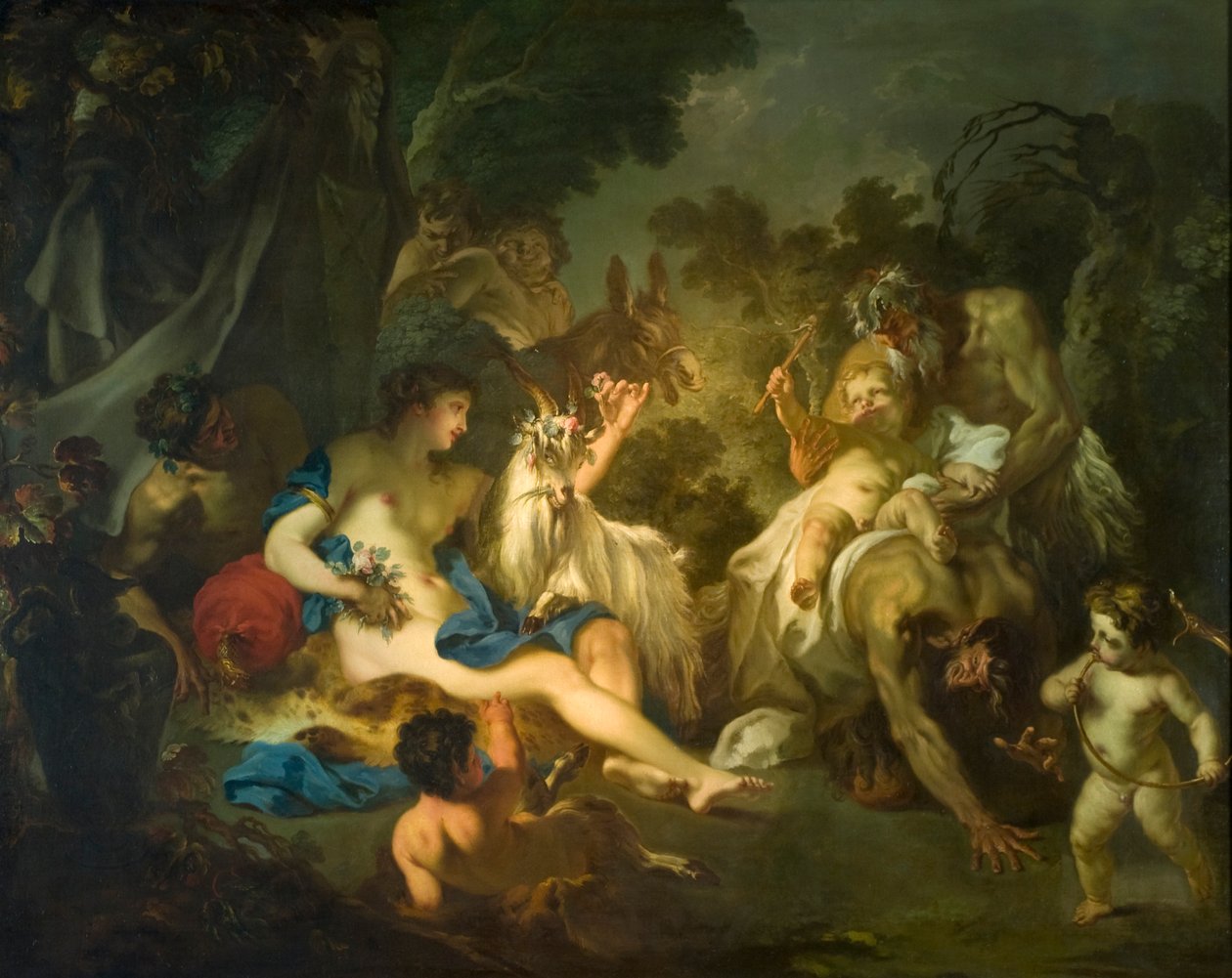 The Infancy of Bacchus, ca. 1700-10 (olje på lerret) av Louis de Boullogne