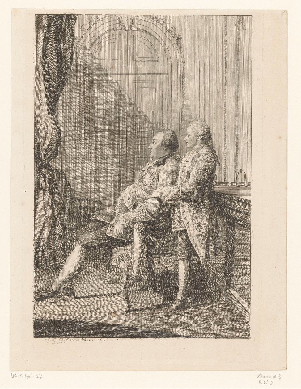 Portrett av Louis Philip I av Orléans og hans sønn Louis Philip II av Orléans av Louis de Carmontelle