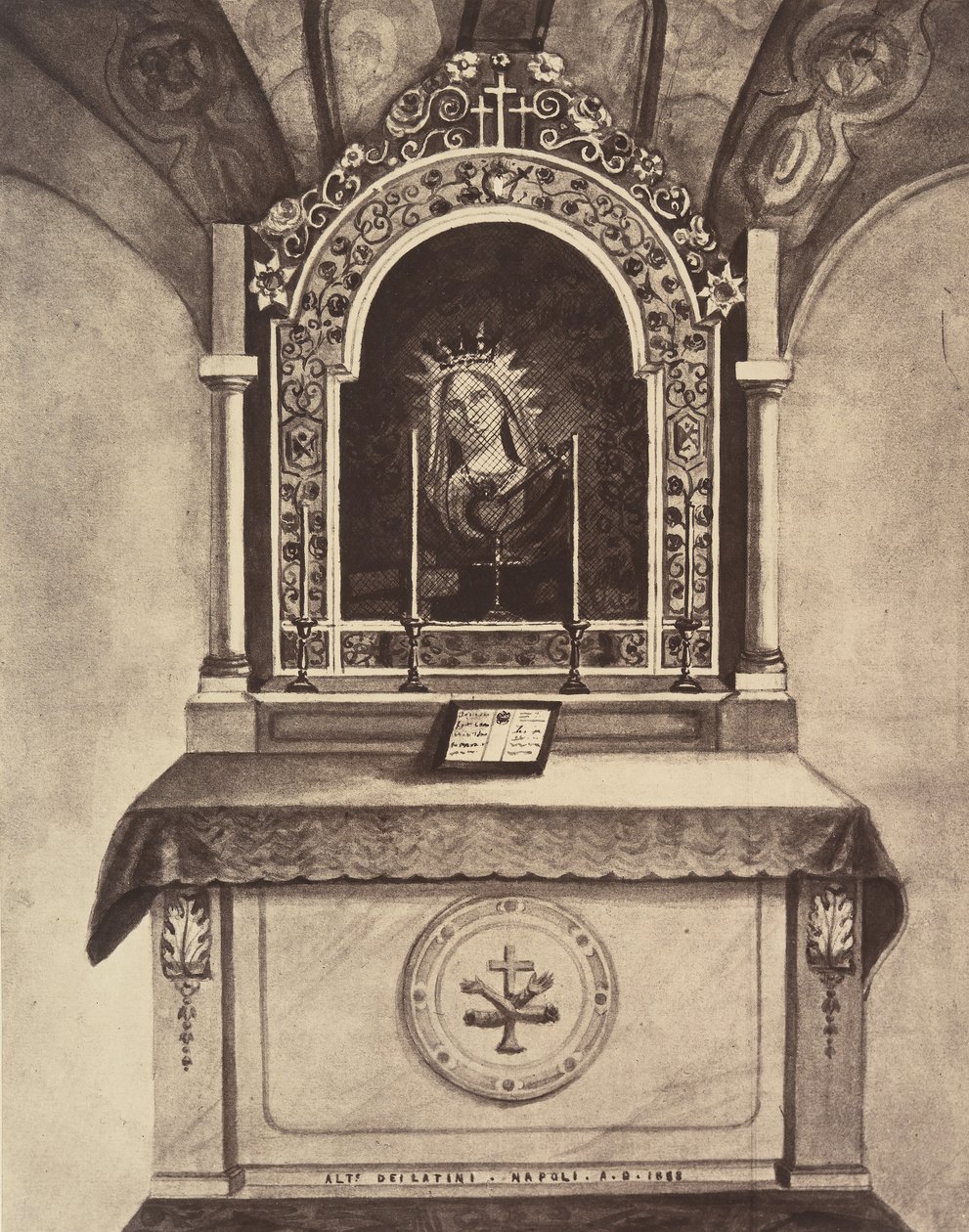 XIII. stasjon. Jesus blir overgitt i sin mors hender. Dette alteret er bygget..., 1860 eller senere av Louis de Clercq