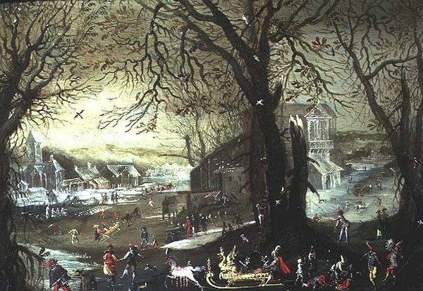 En vinterscene av Louis de Silvestre