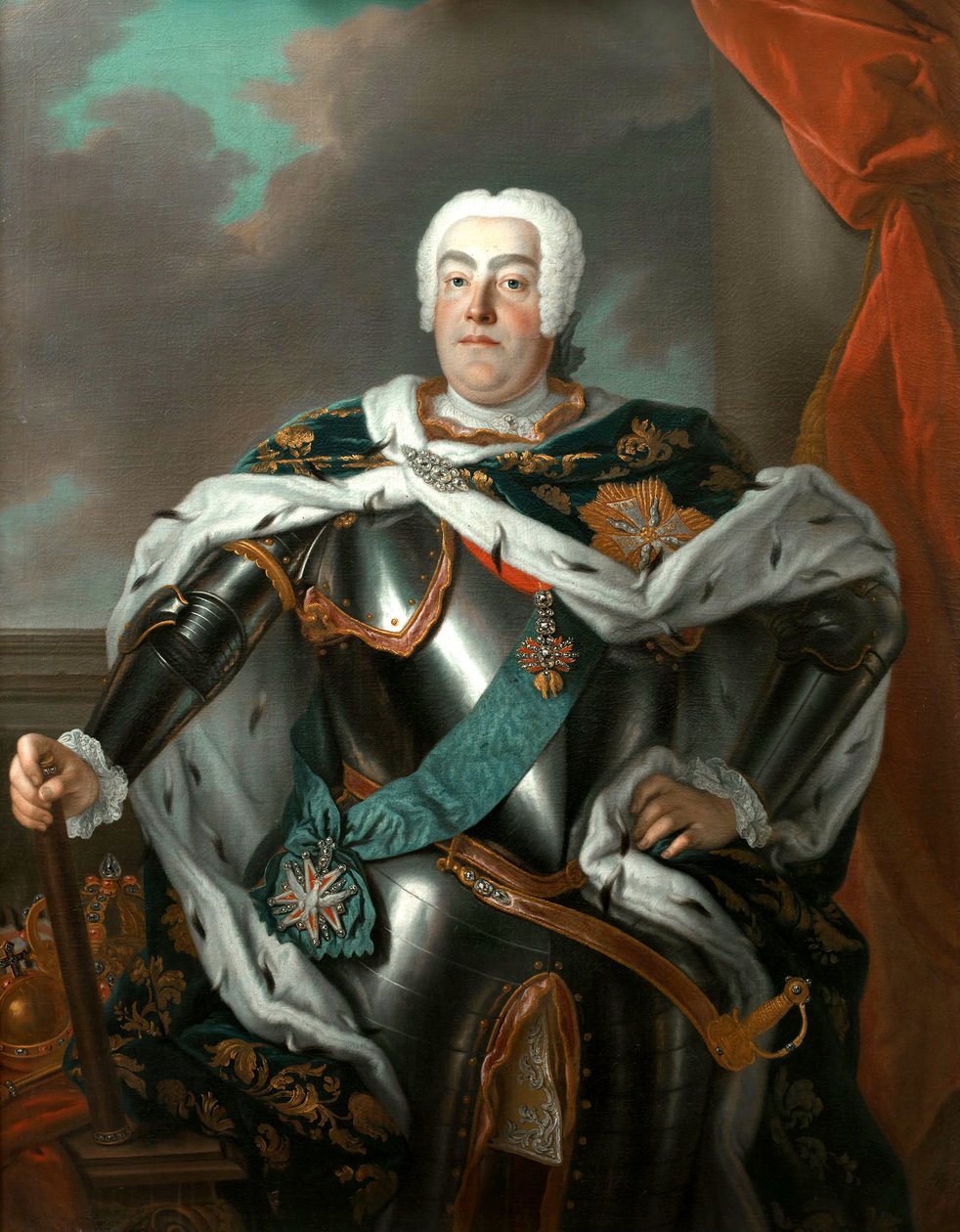 Portrett av Augustus III av Polen (etter 1733) av Louis de Silvestre