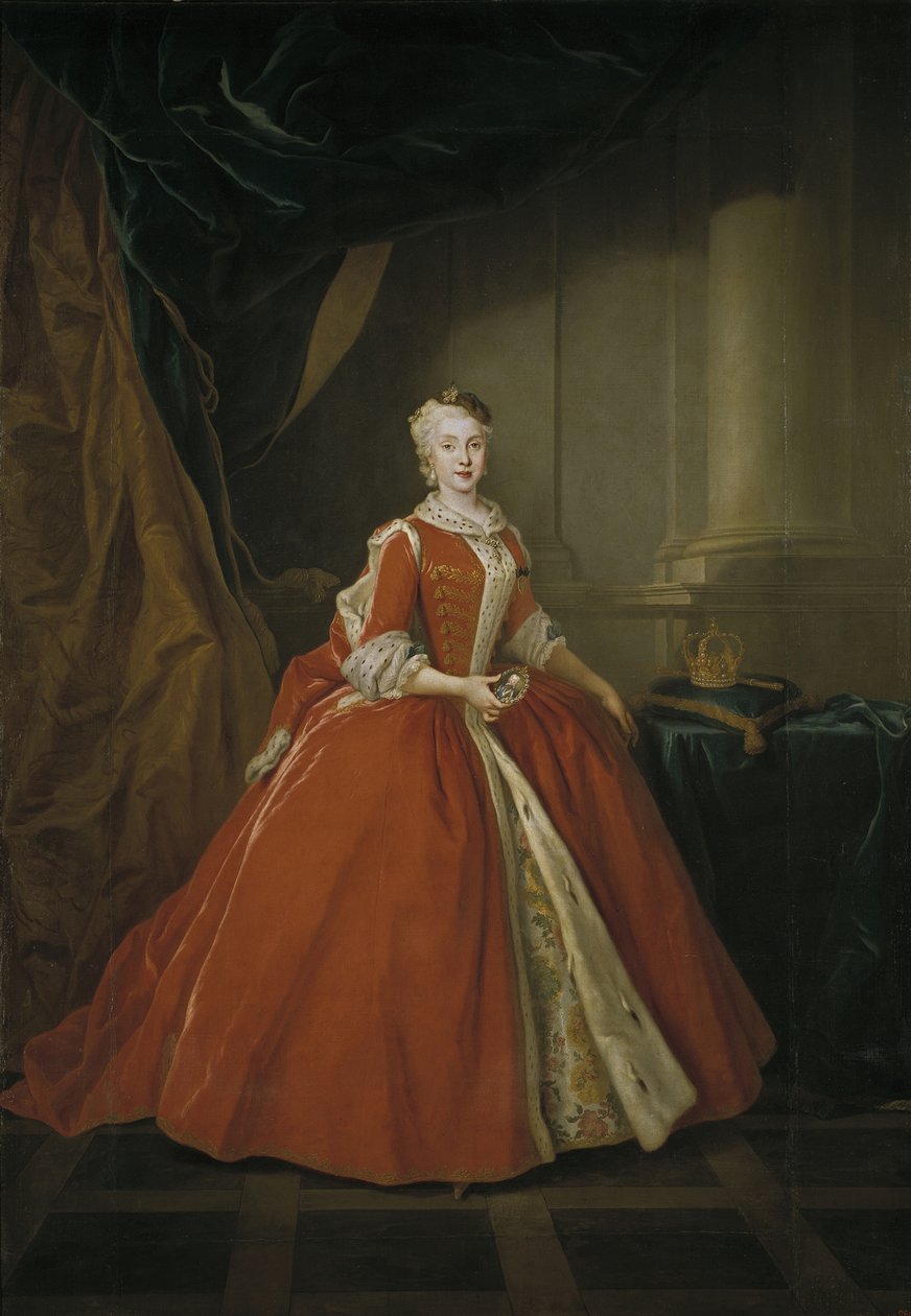 Portrett av prinsesse Maria Amalia av Sachsen 17241760 i polsk drakt, 1738 av Louis de Silvestre