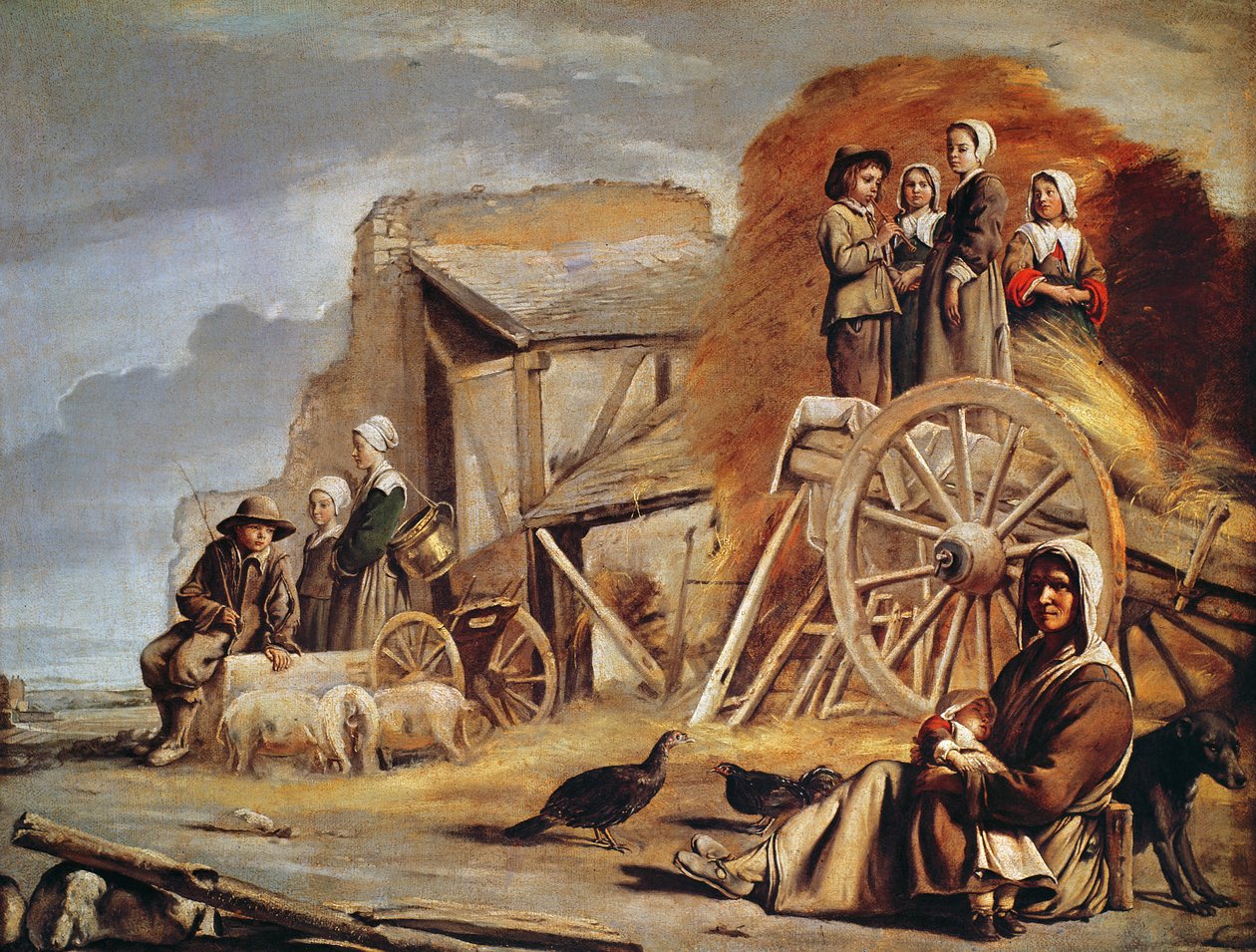 Høyvognen, eller retur fra slåtten, 1641 av Louis le Nain