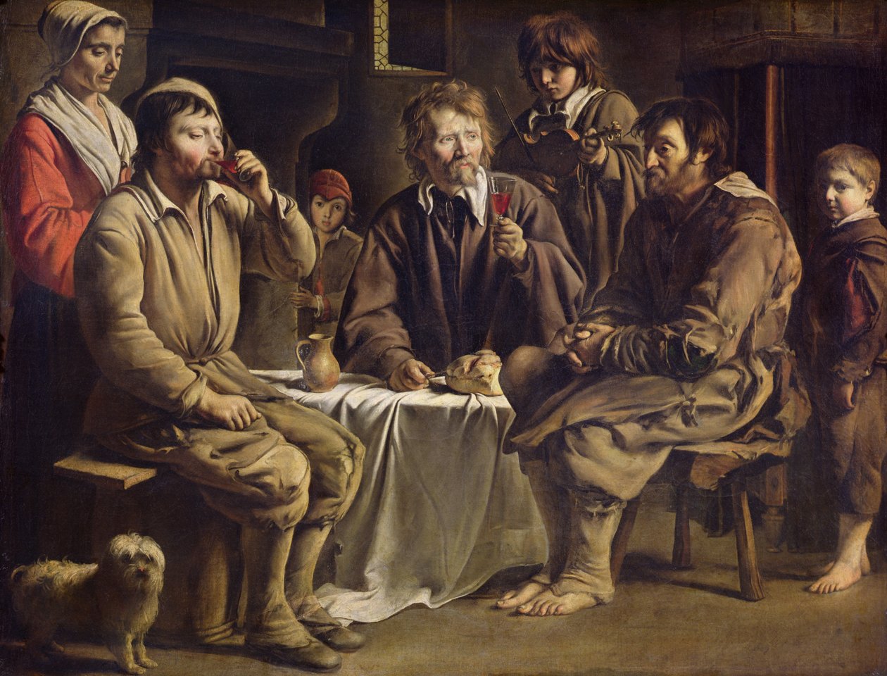 Bondens måltid, 1642 av Louis le Nain