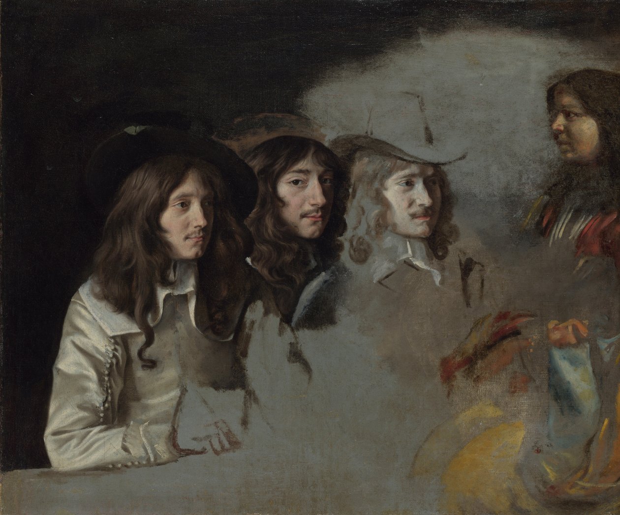 Tre menn og en gutt, ca. 1647-1648 av Louis le Nain