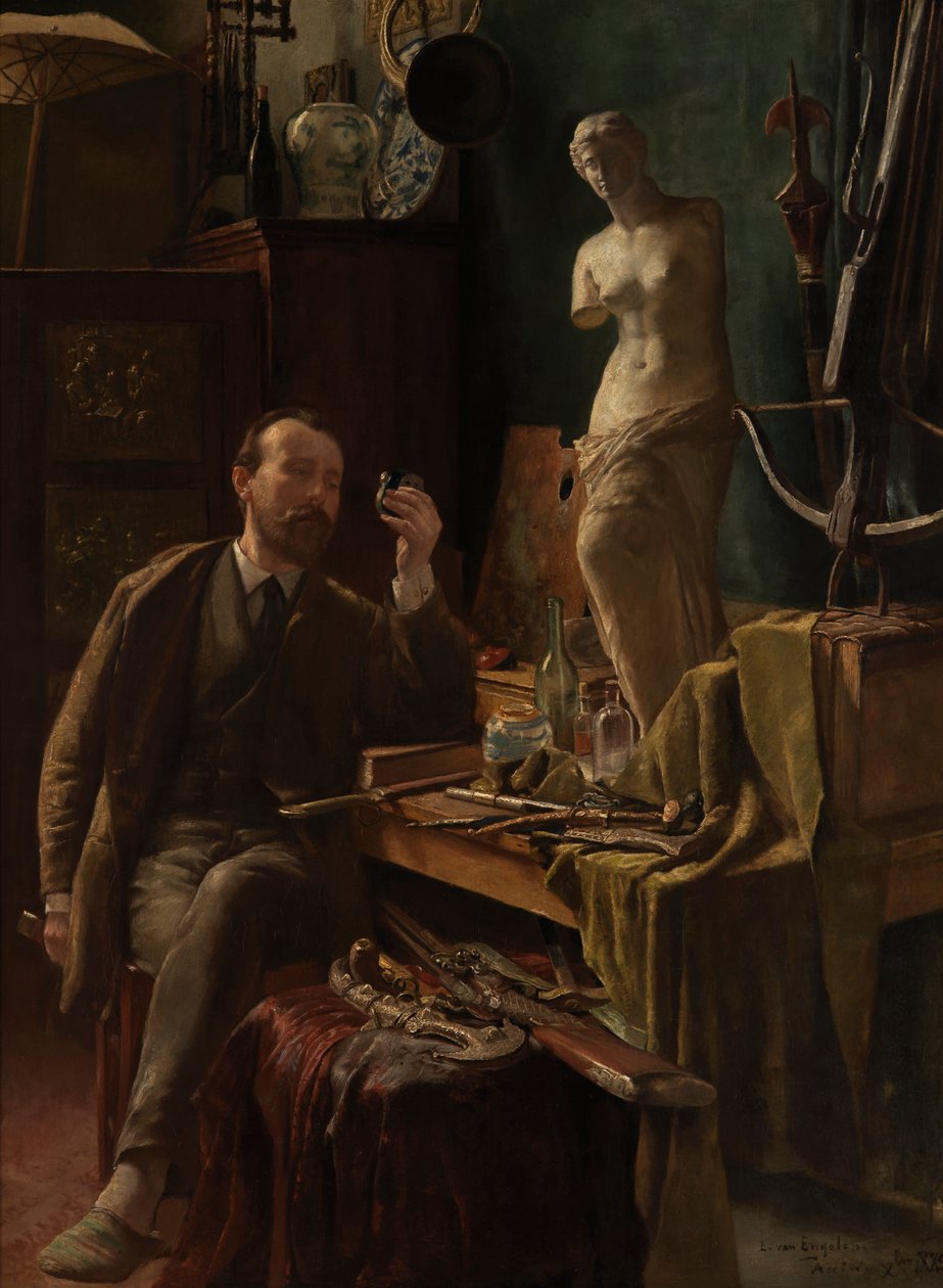 Kunstner i sitt studio av Louis van Engelen