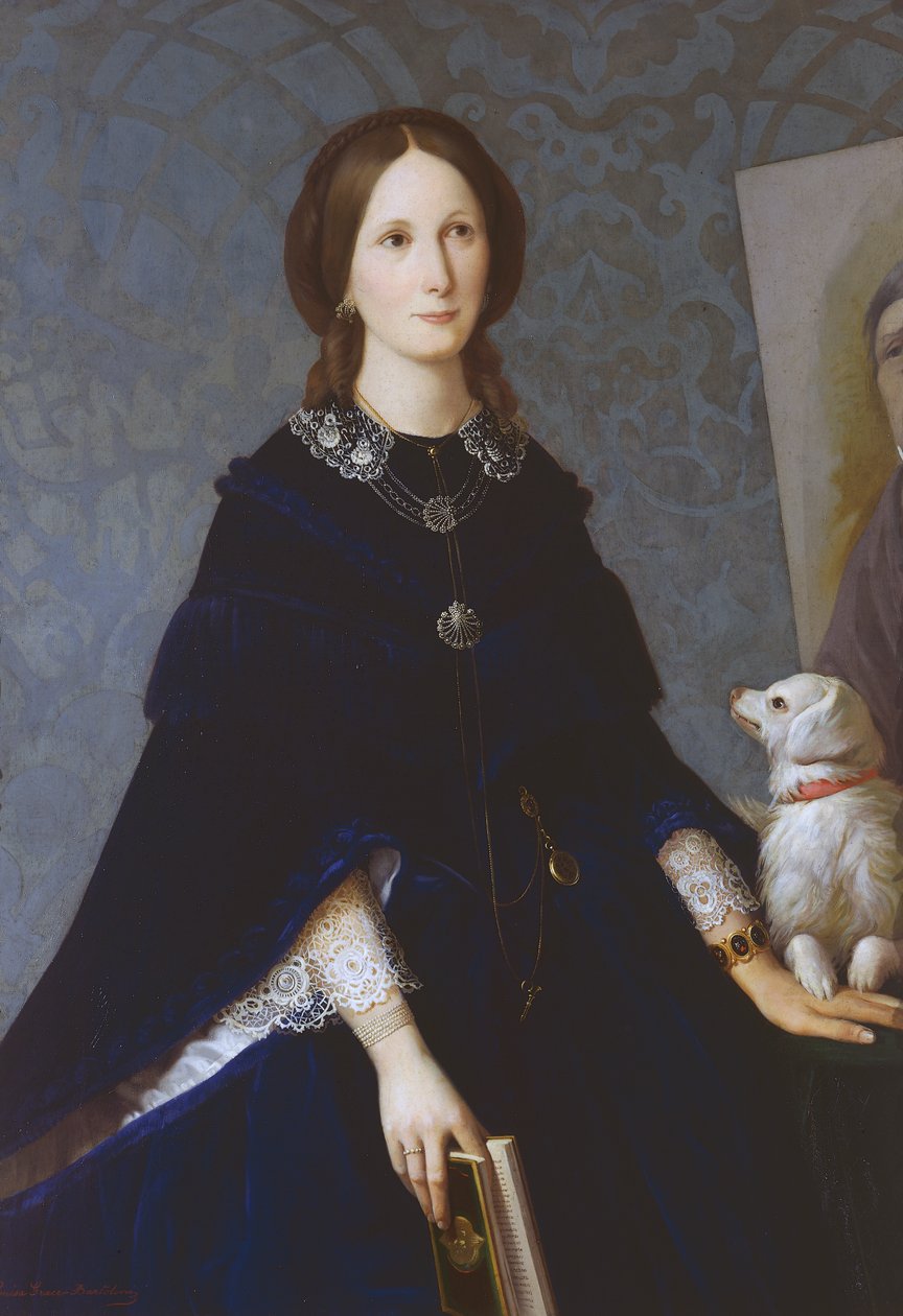 Selvportrett, ca 1865, maleri av Louisa Grace Bartolini (1818-1865), olje på lerret av Louisa Grace Bartolini