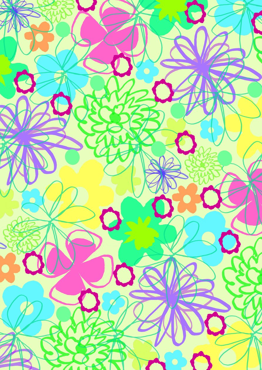 Grafiske blomster (digitale) av Louisa Hereford