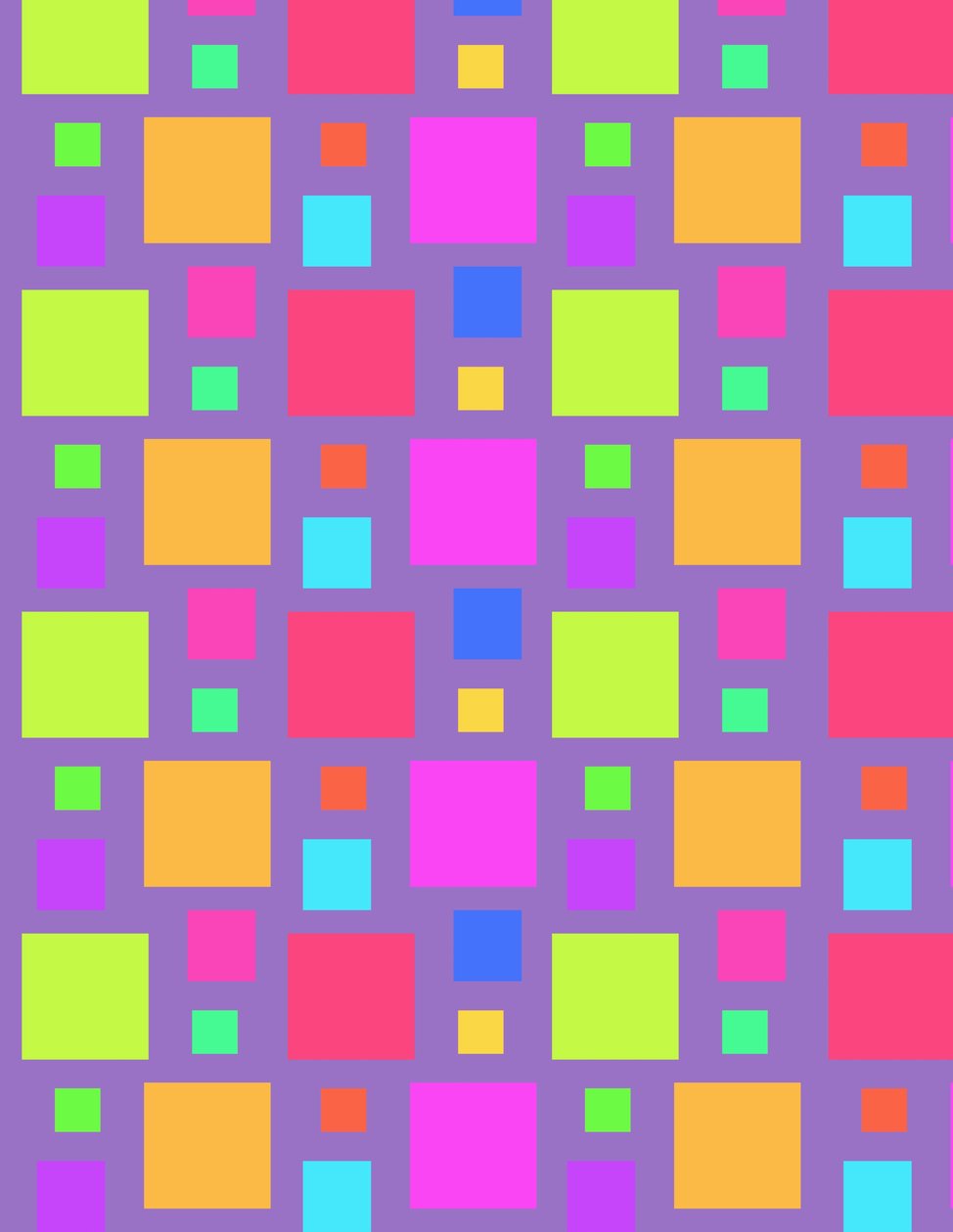 Flerfargede firkanter, 2011 (digital) av Louisa Hereford